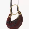 Mini sac hobo bracelet en cuir suédé et peau de serpent Mini sac hobo bracelet en cuir suédé et peau de serpent