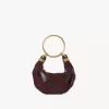 Mini sac hobo bracelet en cuir suédé et peau de serpent Mini sac hobo bracelet en cuir suédé et peau de serpent