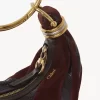 Mini sac hobo bracelet en cuir suédé et peau de serpent Mini sac hobo bracelet en cuir suédé et peau de serpent