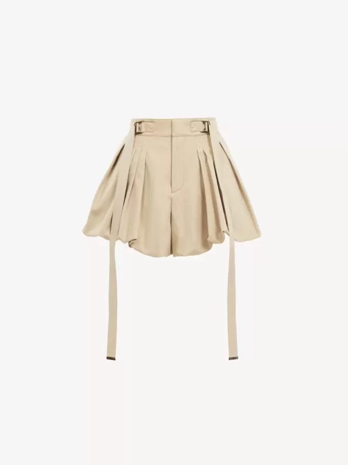 Mini short ballon en gabardine de coton Mini short ballon en gabardine de coton