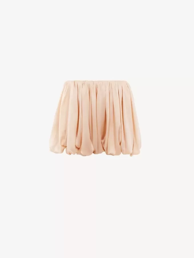 Mini short bloomer en charmeuse de soie Mini short bloomer en charmeuse de soie