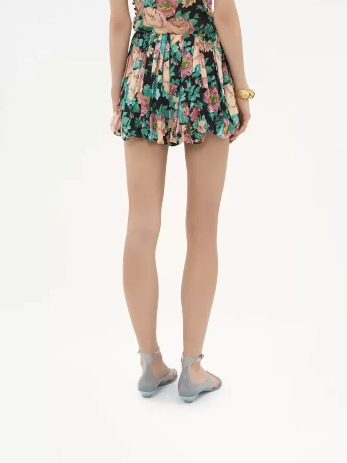 Mini short bloomer en charmeuse de soie Mini short bloomer en charmeuse de soie