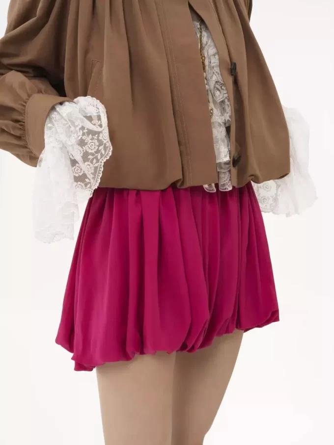 Mini short bloomer en charmeuse de soie Mini short bloomer en charmeuse de soie