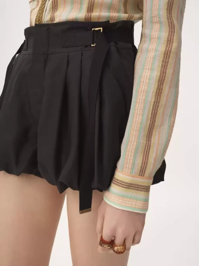 Mini short bloomer en soie lavée habotai