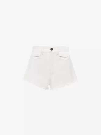 Mini short taille haute en denim