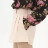 Mini short taille haute en toile de coton Mini short taille haute en toile de coton