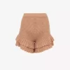 Mini short à volants en tricot crocheté