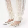 Pantalon à cordon en dentelle brodée Pantalon à cordon en dentelle brodée