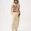 Pantalon court fluide en crêpe de Chine Pantalon court fluide en crêpe de Chine