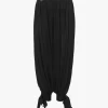 Pantalon fluide plissé en charmeuse de soie Pantalon fluide plissé en charmeuse de soie