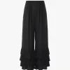 Pantalon large fluide en crêpe de Chine Pantalon large fluide en crêpe de Chine