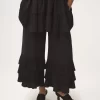 Pantalon large fluide en crêpe de Chine Pantalon large fluide en crêpe de Chine