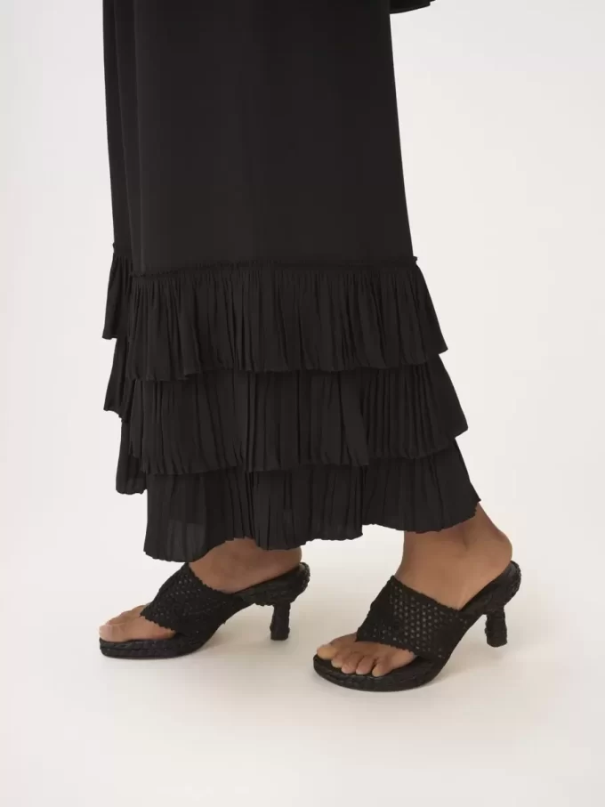 Pantalon large fluide en crêpe de Chine Pantalon large fluide en crêpe de Chine