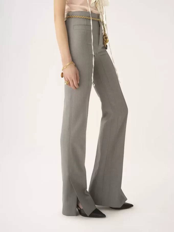Pantalon sur mesure en laine chinée Pantalon sur mesure en laine chinée