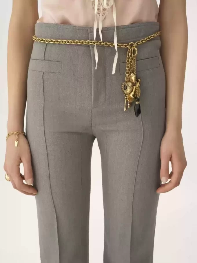 Pantalon sur mesure en laine chinée Pantalon sur mesure en laine chinée