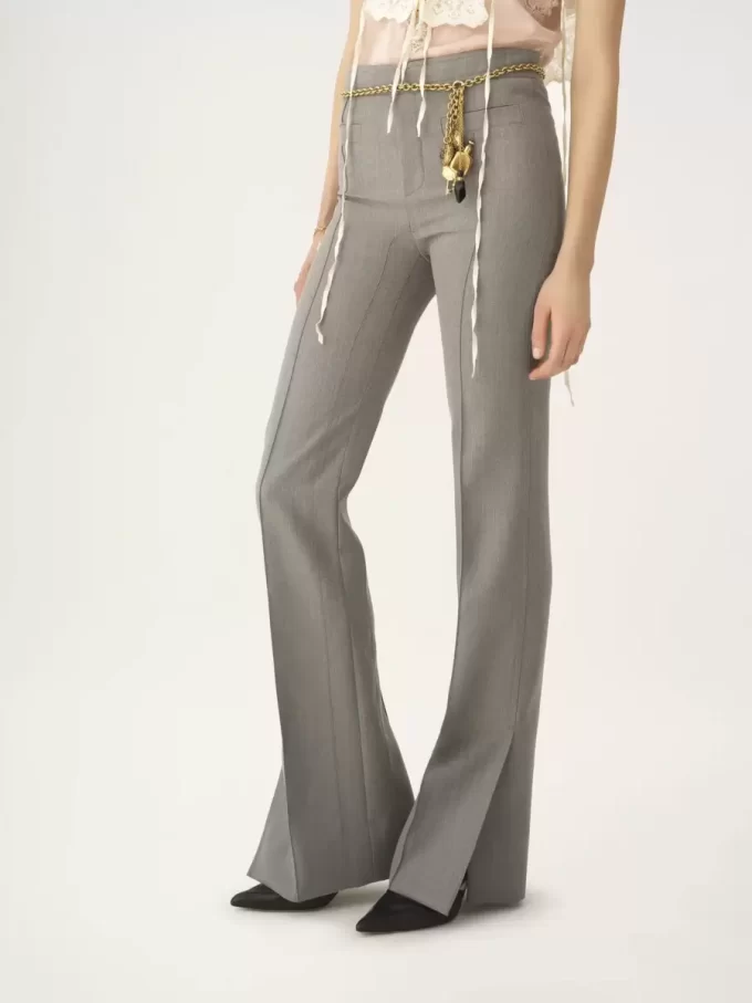 Pantalon sur mesure en laine chinée Pantalon sur mesure en laine chinée