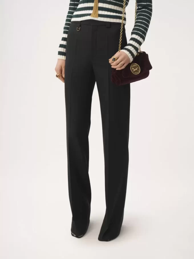 Pantalon tailleur garçon en laine grain de poudre Pantalon tailleur garçon en laine grain de poudre