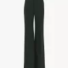 Pantalon tailleur évasé en crêpe de laine Pantalon tailleur évasé en crêpe de laine