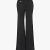 Pantalon tailleur évasé en gabardine de laine Pantalon tailleur évasé en gabardine de laine