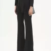 Pantalon tailleur évasé en gabardine de laine Pantalon tailleur évasé en gabardine de laine