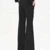 Pantalon tailleur évasé en gabardine de laine Pantalon tailleur évasé en gabardine de laine