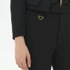 Pantalon tailleur évasé en gabardine de laine Pantalon tailleur évasé en gabardine de laine