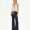 Pantalon tailleur évasé en laine stretch Pantalon tailleur évasé en laine stretch