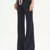 Pantalon tailleur évasé en laine stretch Pantalon tailleur évasé en laine stretch