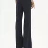Pantalon tailleur évasé en laine stretch Pantalon tailleur évasé en laine stretch