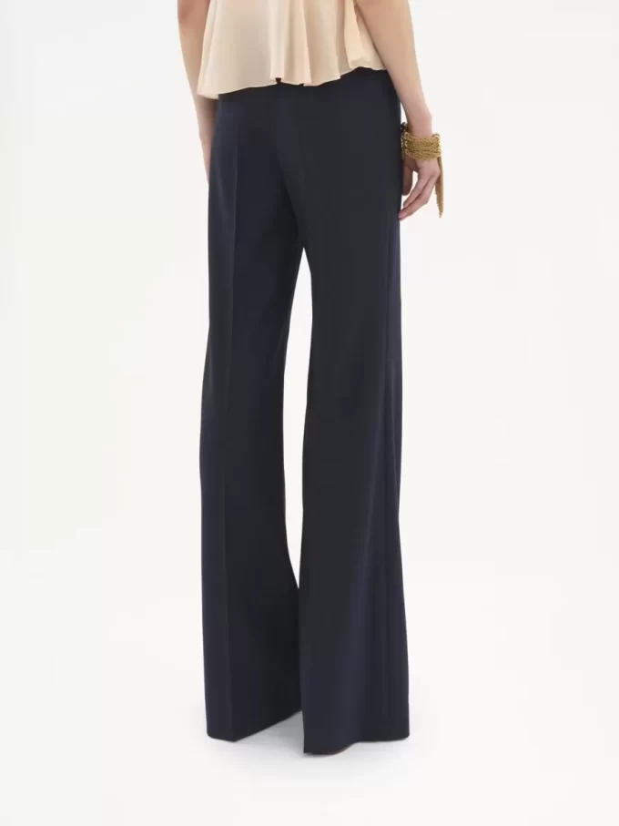 Pantalon tailleur évasé en laine stretch Pantalon tailleur évasé en laine stretch
