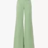 Pantalon évasé en toile de coton Pantalon évasé en toile de coton