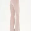 Pantalon évasé taille haute en daim Pantalon évasé taille haute en daim