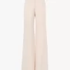 Pantalon évasé taille haute en gabardine de laine Pantalon évasé taille haute en gabardine de laine