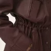 Parka à col montant en cuir Parka à col montant en cuir