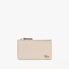Petit porte-monnaie Chloé Iconic avec fentes pour cartes en cuir brillant
