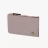 Petit porte-monnaie Chloé Iconic avec fentes pour cartes en cuir brillant