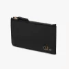 Petit porte-monnaie Chloé Iconic avec fentes pour cartes en cuir brillant
