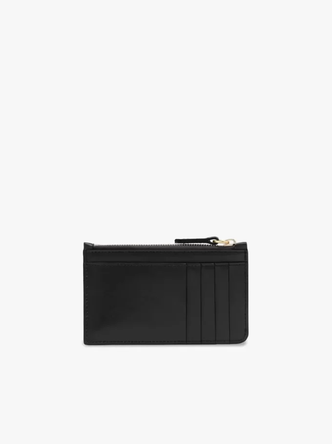Petit porte-monnaie Chloé Iconic avec fentes pour cartes en cuir brillant
