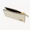 Petit porte-monnaie Chloé Iconic avec fentes pour cartes en cuir effet croco