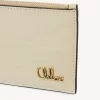 Petit porte-monnaie Chloé Iconic avec fentes pour cartes en cuir effet croco