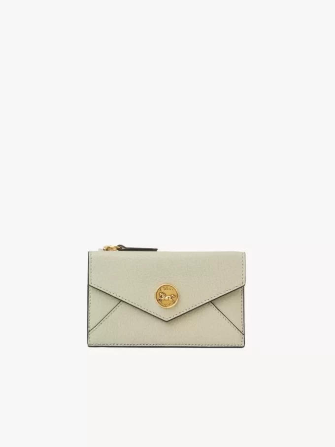 Petit porte-monnaie enveloppe avec fentes pour cartes en cuir grainé Petit porte-monnaie enveloppe avec fentes pour cartes en cuir grainé