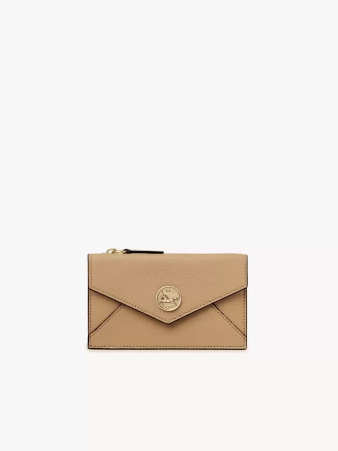 Petit porte-monnaie enveloppe avec fentes pour cartes en cuir grainé Petit porte-monnaie enveloppe avec fentes pour cartes en cuir grainé