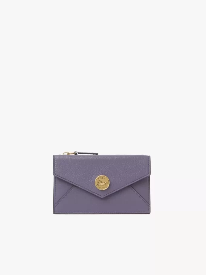Petit porte-monnaie enveloppe avec fentes pour cartes en cuir grainé Petit porte-monnaie enveloppe avec fentes pour cartes en cuir grainé
