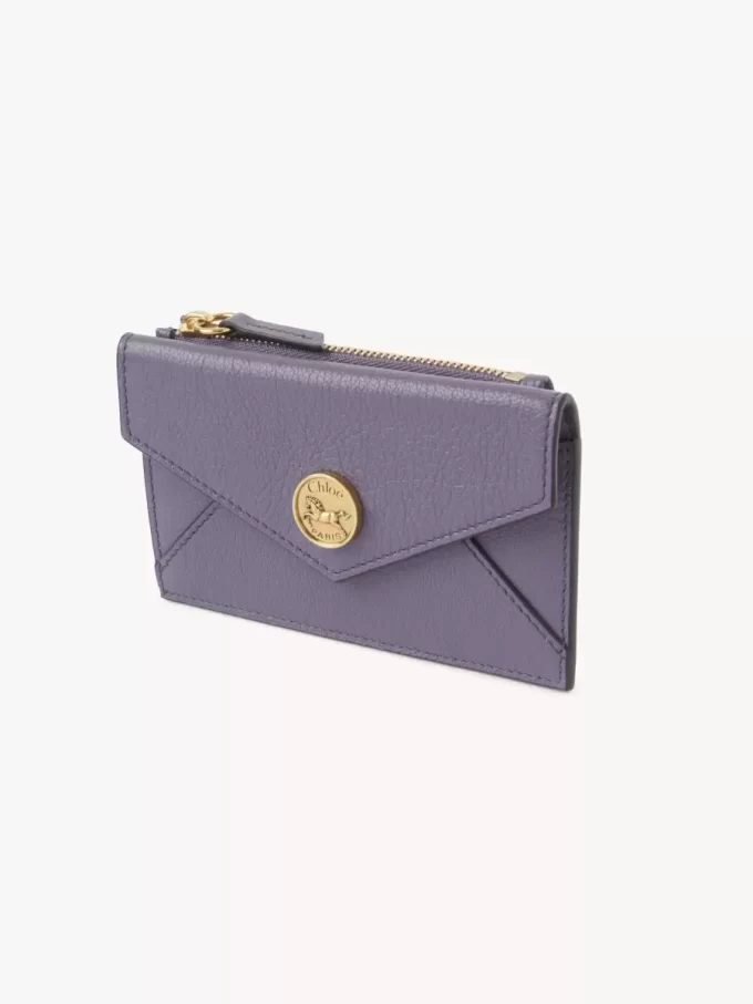 Petit porte-monnaie enveloppe avec fentes pour cartes en cuir grainé Petit porte-monnaie enveloppe avec fentes pour cartes en cuir grainé