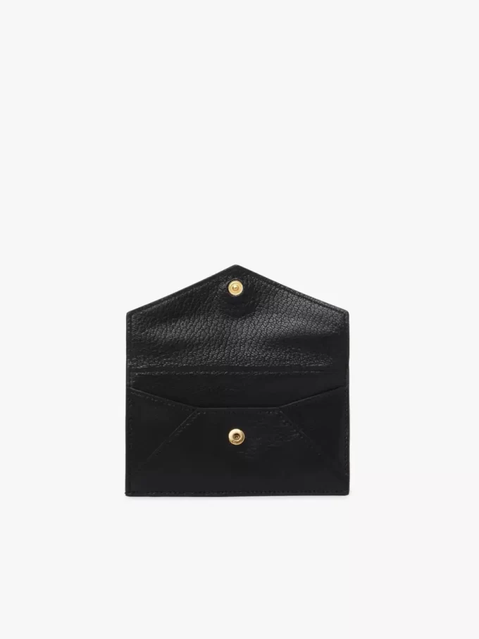 Petit porte-monnaie enveloppe avec fentes pour cartes en cuir grainé Petit porte-monnaie enveloppe avec fentes pour cartes en cuir grainé
