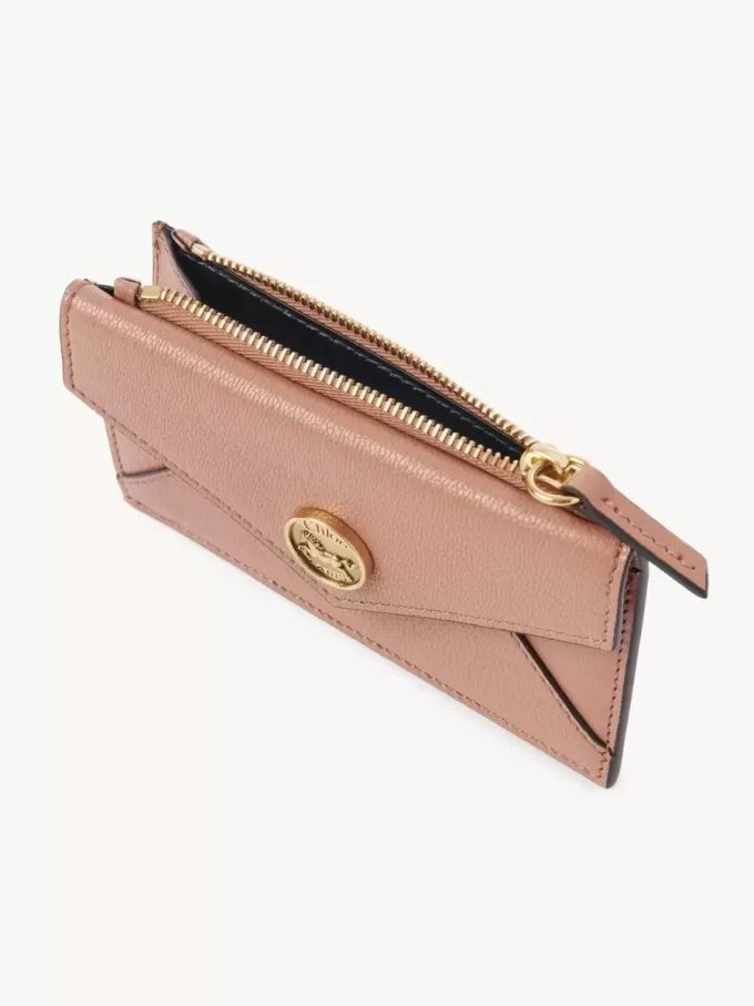 Petit porte-monnaie enveloppe avec fentes pour cartes en cuir grainé Petit porte-monnaie enveloppe avec fentes pour cartes en cuir grainé