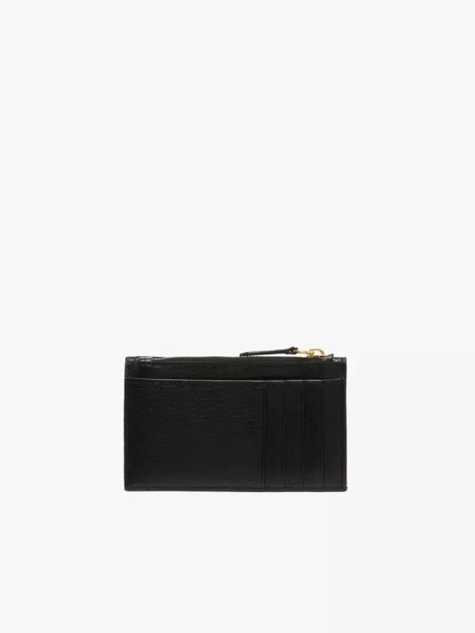 Petit porte-monnaie enveloppe avec fentes pour cartes en cuir grainé Petit porte-monnaie enveloppe avec fentes pour cartes en cuir grainé