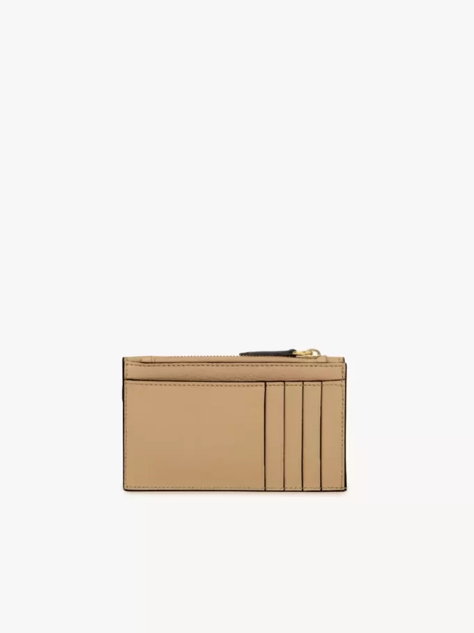 Petit porte-monnaie enveloppe avec fentes pour cartes en cuir grainé Petit porte-monnaie enveloppe avec fentes pour cartes en cuir grainé
