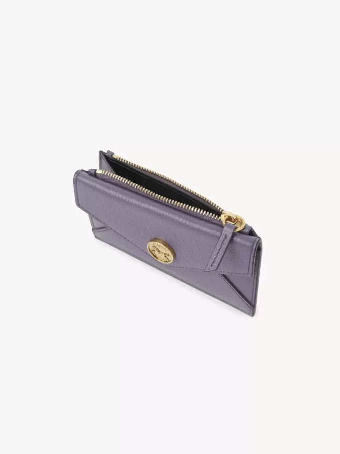 Petit porte-monnaie enveloppe avec fentes pour cartes en cuir grainé Petit porte-monnaie enveloppe avec fentes pour cartes en cuir grainé