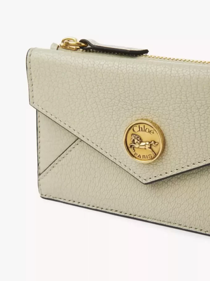 Petit porte-monnaie enveloppe avec fentes pour cartes en cuir grainé Petit porte-monnaie enveloppe avec fentes pour cartes en cuir grainé